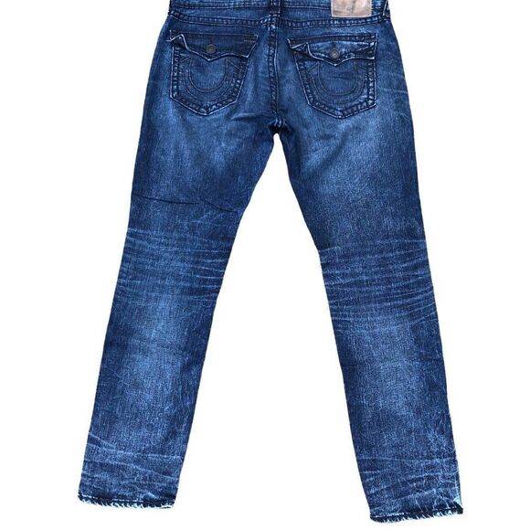 True Religion Jeans Size 38 GENO RELAXED SLIM Blue - Picture 4 of 9